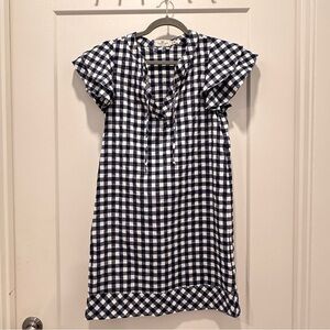 Vineyard Vines Blue Gingham Shift Dress XXS - NWOT